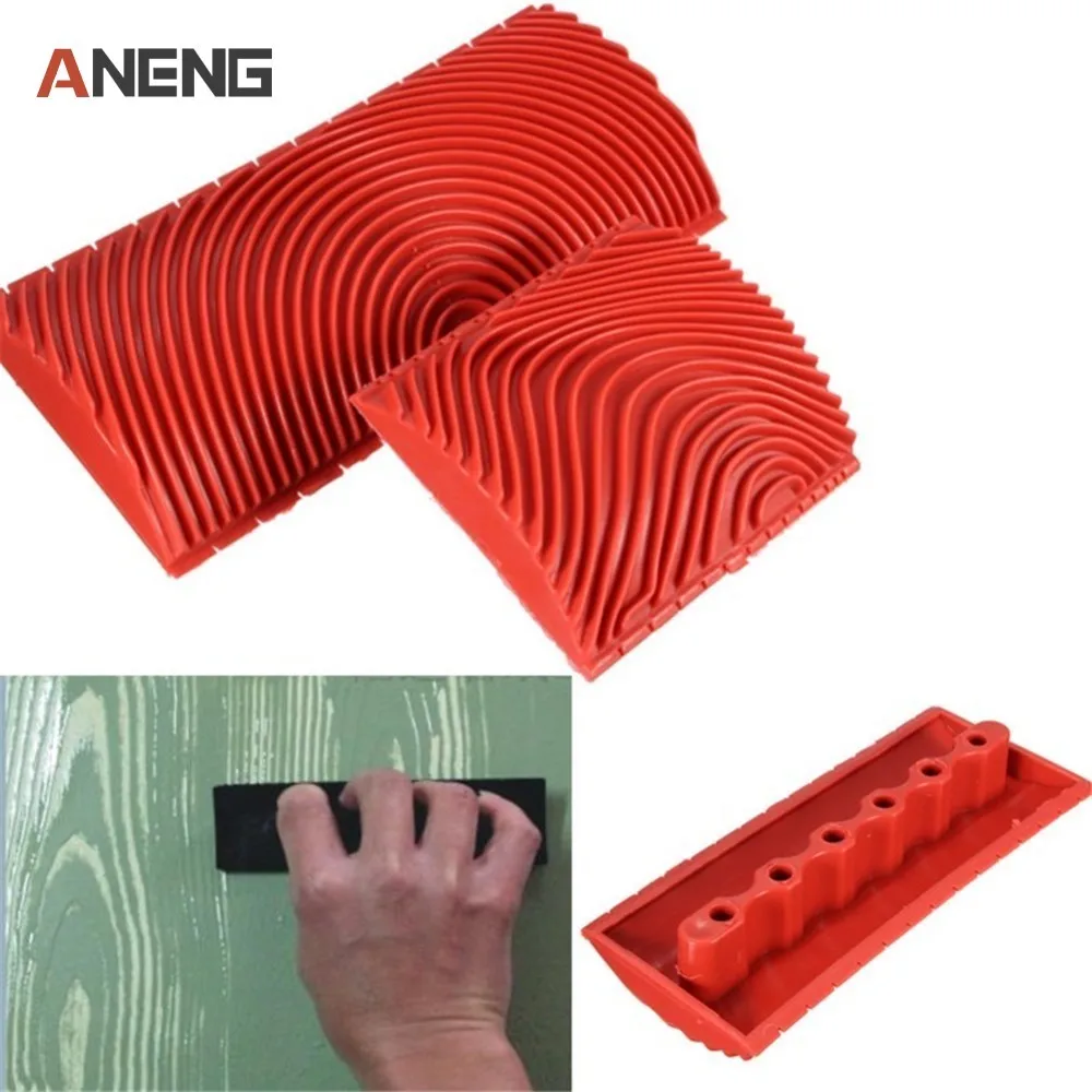 

1pc Large Small Wood Graining Pattern Rubber DIY Graining Painting Tool For Wall Decorative Tools