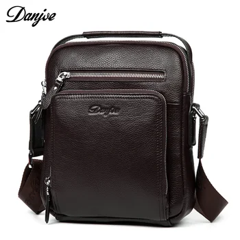 

New Genuine Leather Men's Messenger Bagss Cow Skin Shoulder Bags designer Crossbody Bags high quality real leather Bags for Ipad