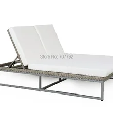 Современный дизайн патио ротанга двуспальная кровать пляжа диван