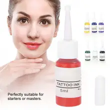 5 мл/бутылка 7 цветов тату макияж чернила натуральный пигмент чернила Профессиональный красивый боди-арт чернила тату макияж Пигмент