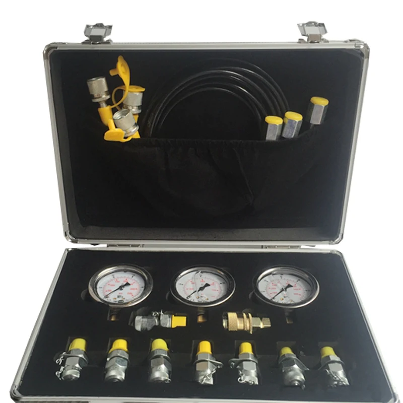 Portable hydraulic test gauge hydraulic gauge hydraulic test box excavator pressure test table pressure measurement joints Portable hydraulic test gauge hydraulic gauge hydraulic test box excavator pressure test table pressure measurement joints