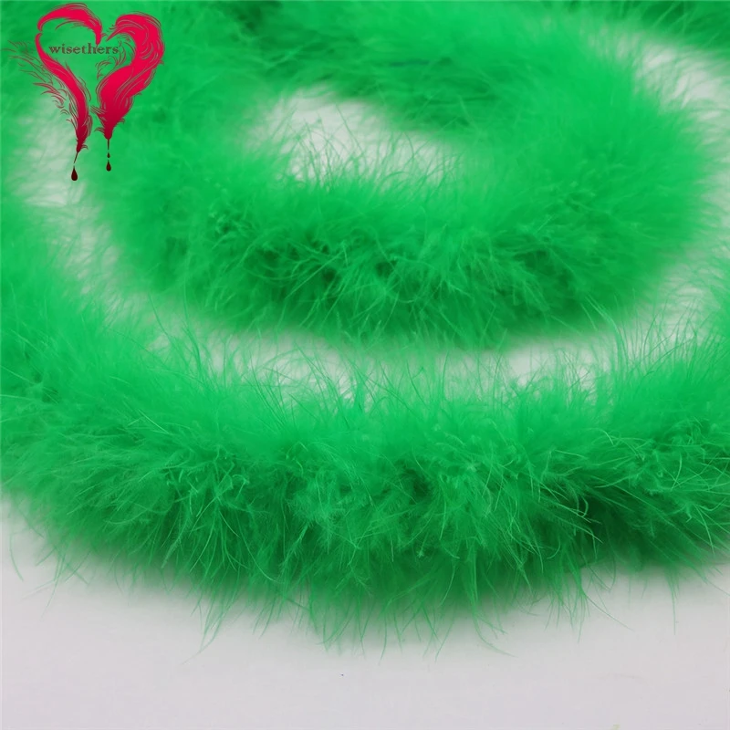 grass green marabou feather boa 2