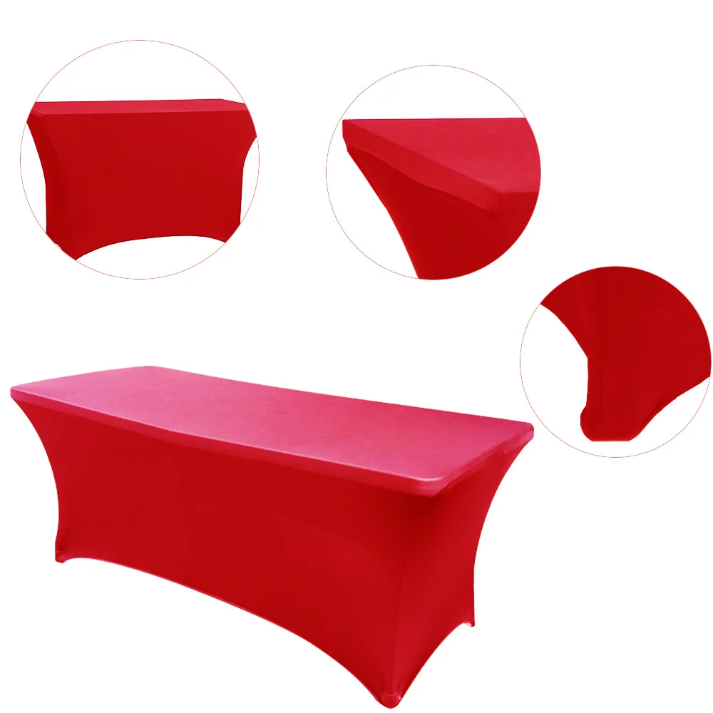  Stretch Tablecloth Spandex Polyester Table Cover Fit for Wedding Party Hotel Home Decoration Meetin