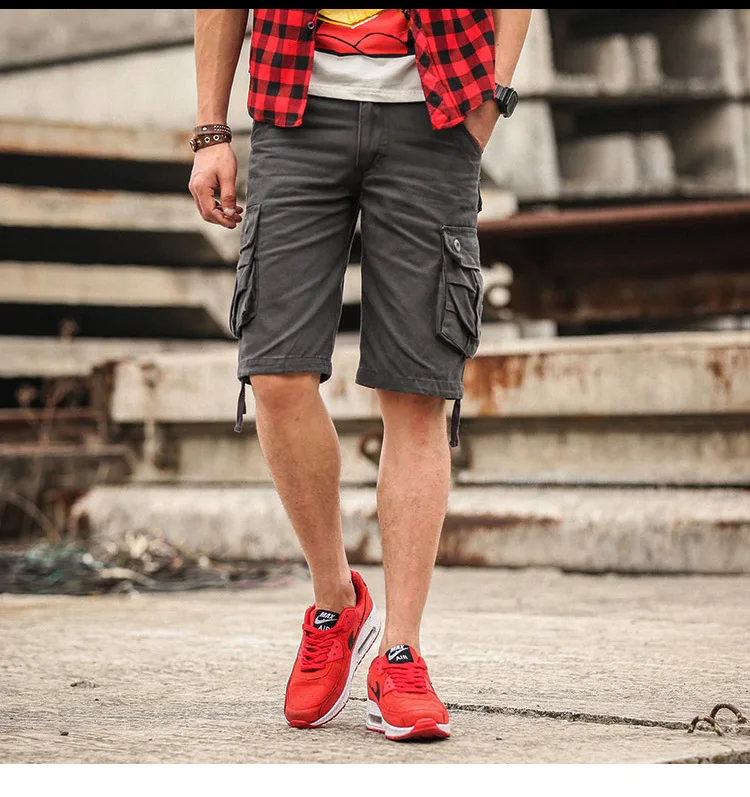2019 летние шорты-карго мужские модные повседневные шорты мужские уличные военные хлопковые короткие брюки мужские панталоны