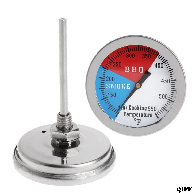

Drop Ship BBQ Grill Meat Thermometer Temperature Gauge Fahrenheit 550F Stainless Steel 304 May31