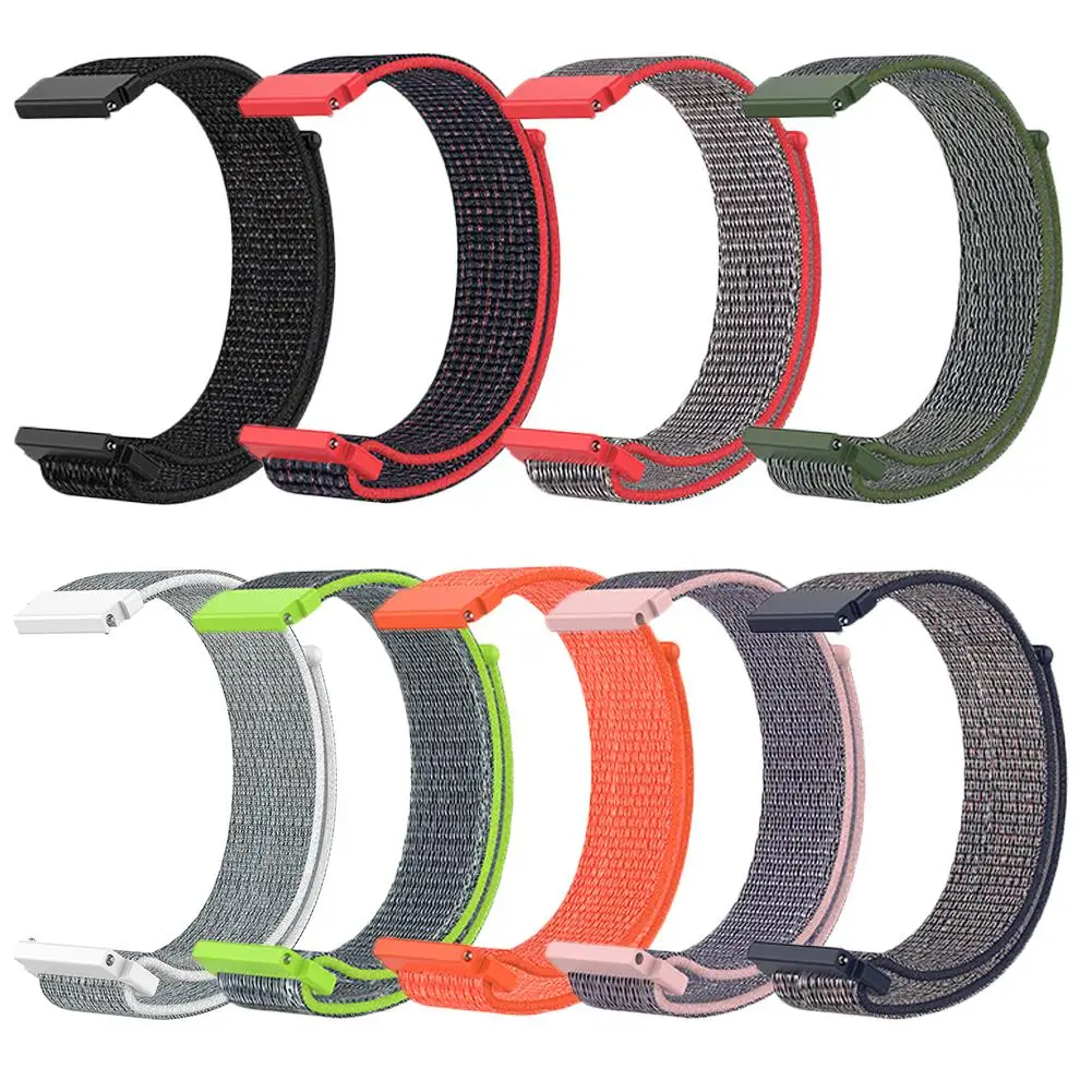 

For Garmin Vivomove HR Smart Watch Nylon Wrist Strap 20MM Sport Watch Bands For Garmin Forerunner 645 Straps For Vivoactive 3