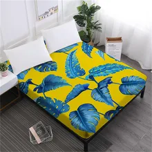 Blue Green Leaves Bed Sheet Forest Plant Fitted Sheet Deep Pocket Mattress Cover Elastic Band Home Textile D35 Blue Green Leaves Bed Sheet Forest Plant Fitted Sheet Deep Pocket Mattress Cover Elastic Band Home Textile D35
