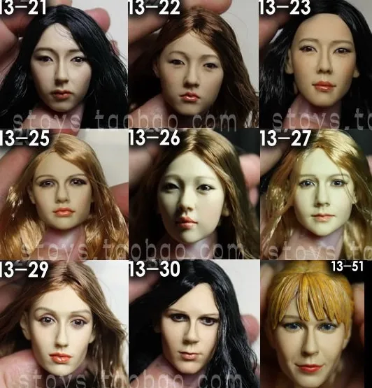 1/6 Scale Female Head Shape For 12