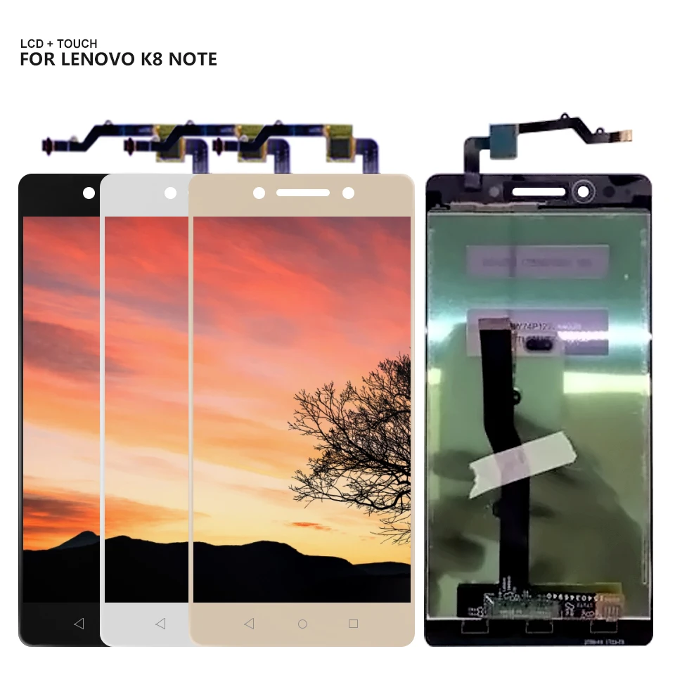 

High Quality For Lenovo K8 Note LCD Display Touch Panel Screen Digitizer Assembly Replacement Free Tools