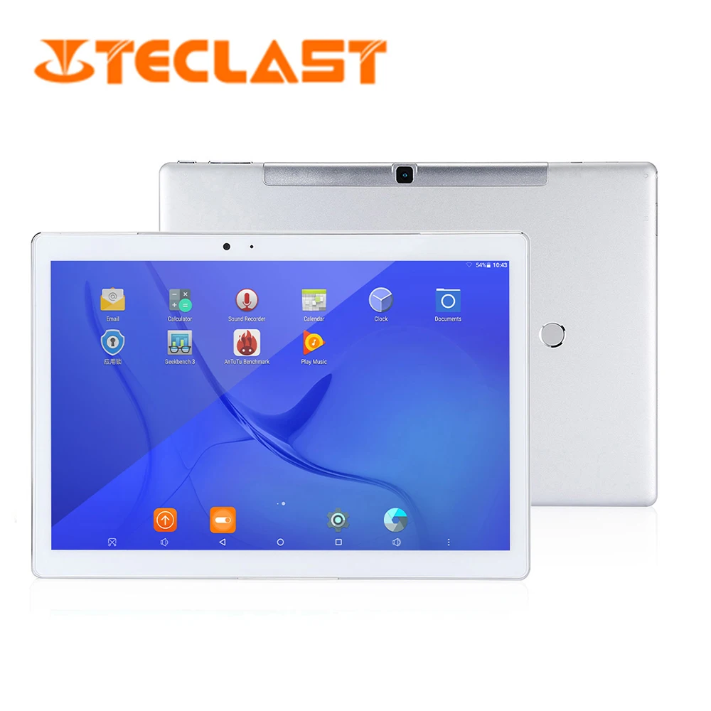 Teclast T10 Android 7,0 планшет ПК GPS MTK8176 гекса Core 1,7 ГГц 4 Гб Оперативная память 64 Гб Встроенная память отпечатков пальцев 2,4 ГГц/5,0 ГГц Wi-Fi 10,1 ''планшет