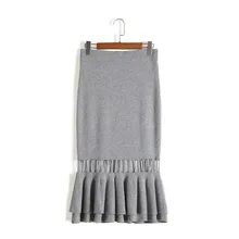Saia Longa, Настоящая Шерсть, бамбуковое волокно, официальная, Лолита, женская, вязаная юбка,, новинка, тонкая сумка, бедра, рыбий хвост, кашемировые юбки для женщин s