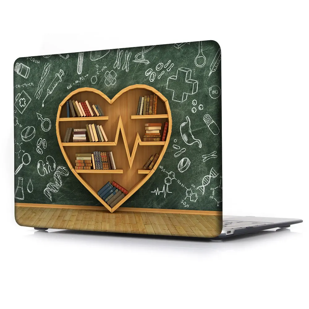 Уникальный чехол в стиле ретро для классной доски книжной полки с принтом Macbook Air