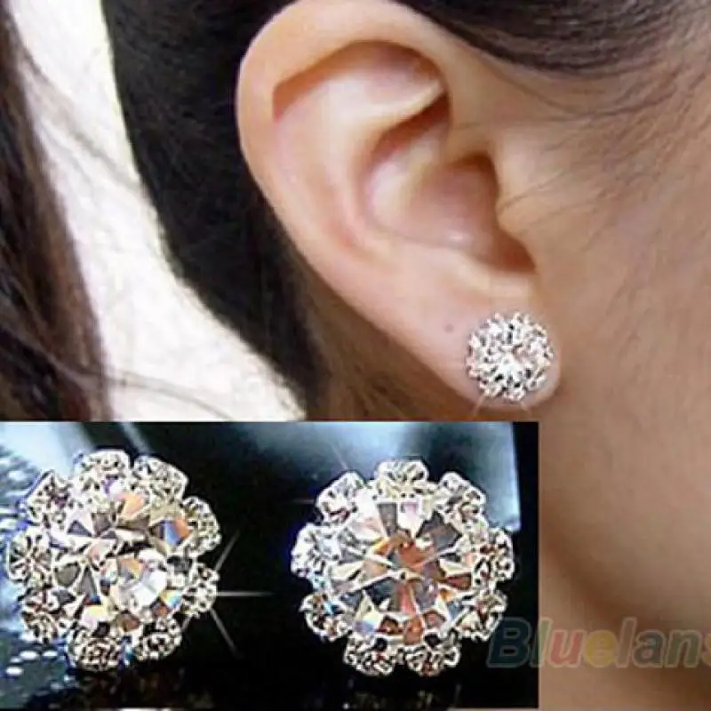 

brincos pendientes mujer earrings for women snowflake orecchini aretes rhinestone fashion jewelry cubic zirconia christmas stud