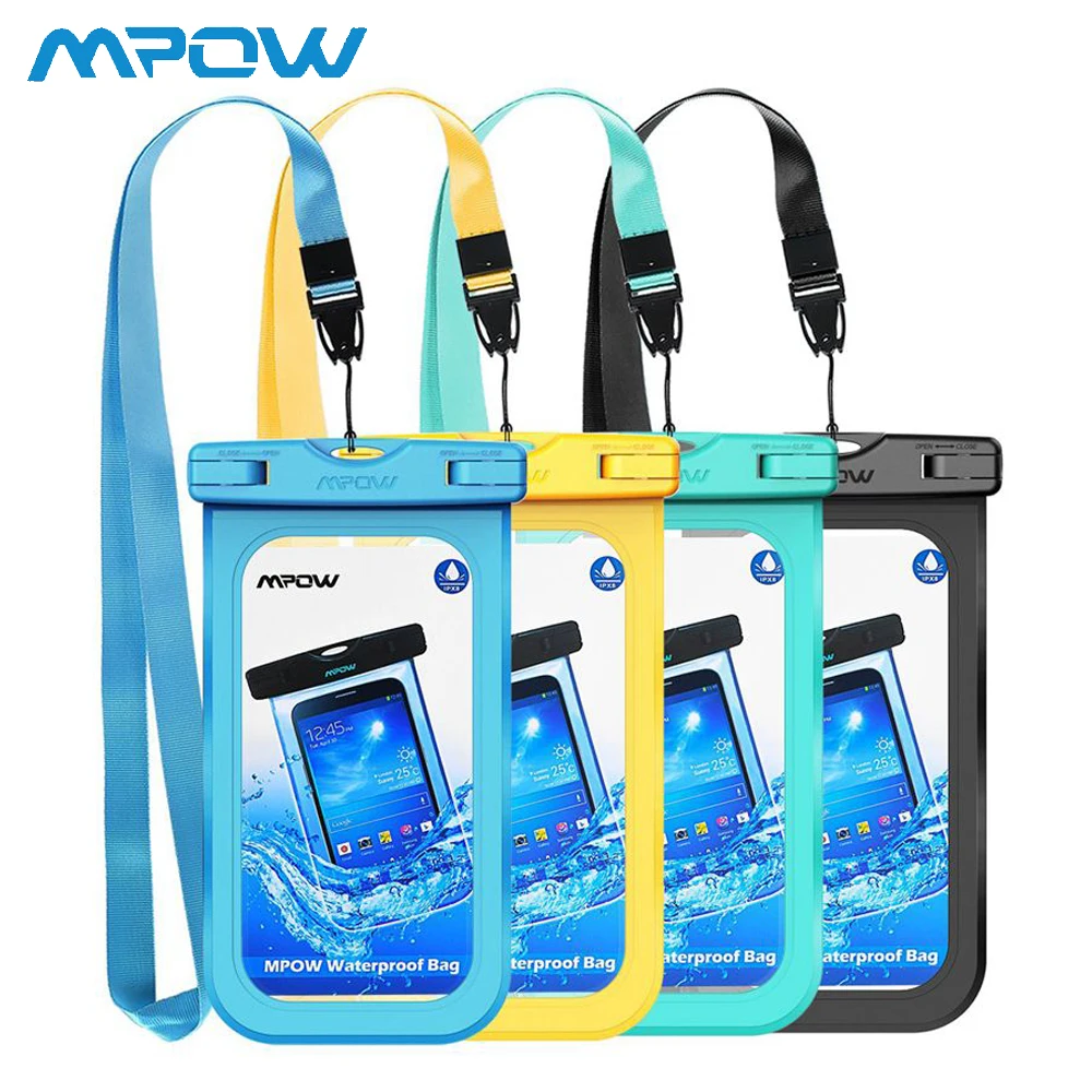 

3/4/7PCS Mpow IPX8 Underwater Waterproof Phone Bag Universal 4-6 inch Mobile Phone Bags Swimming Case For iphone Xs Xr 8 7 6 6s