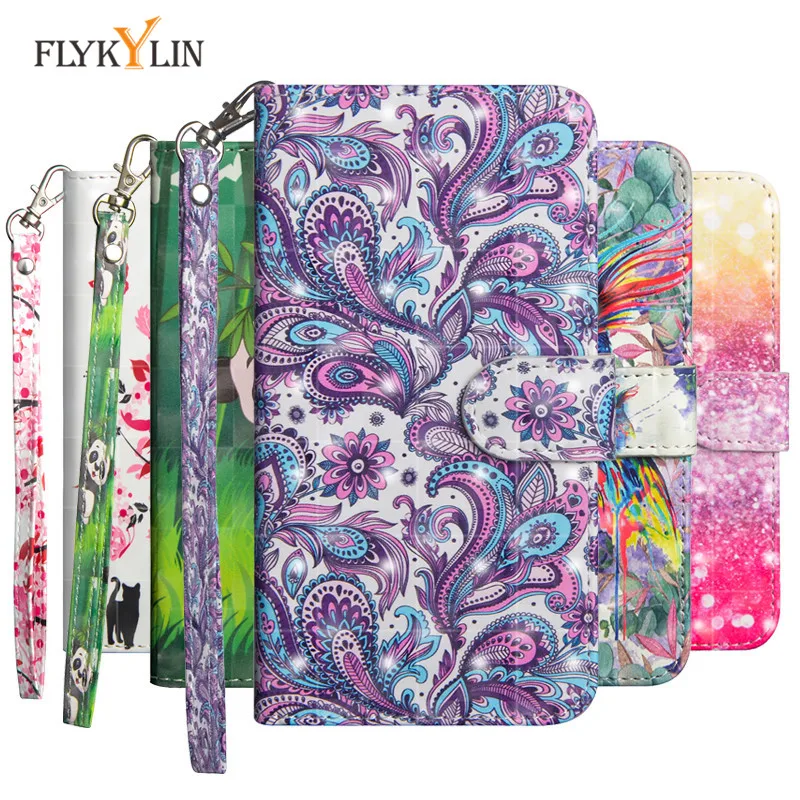 3D Leather Case sFor Funda Samsung Galaxy A7 2018 A750 cover For A9 case Luxury Flip wallet Phone Shell Bags | Мобильные телефоны и