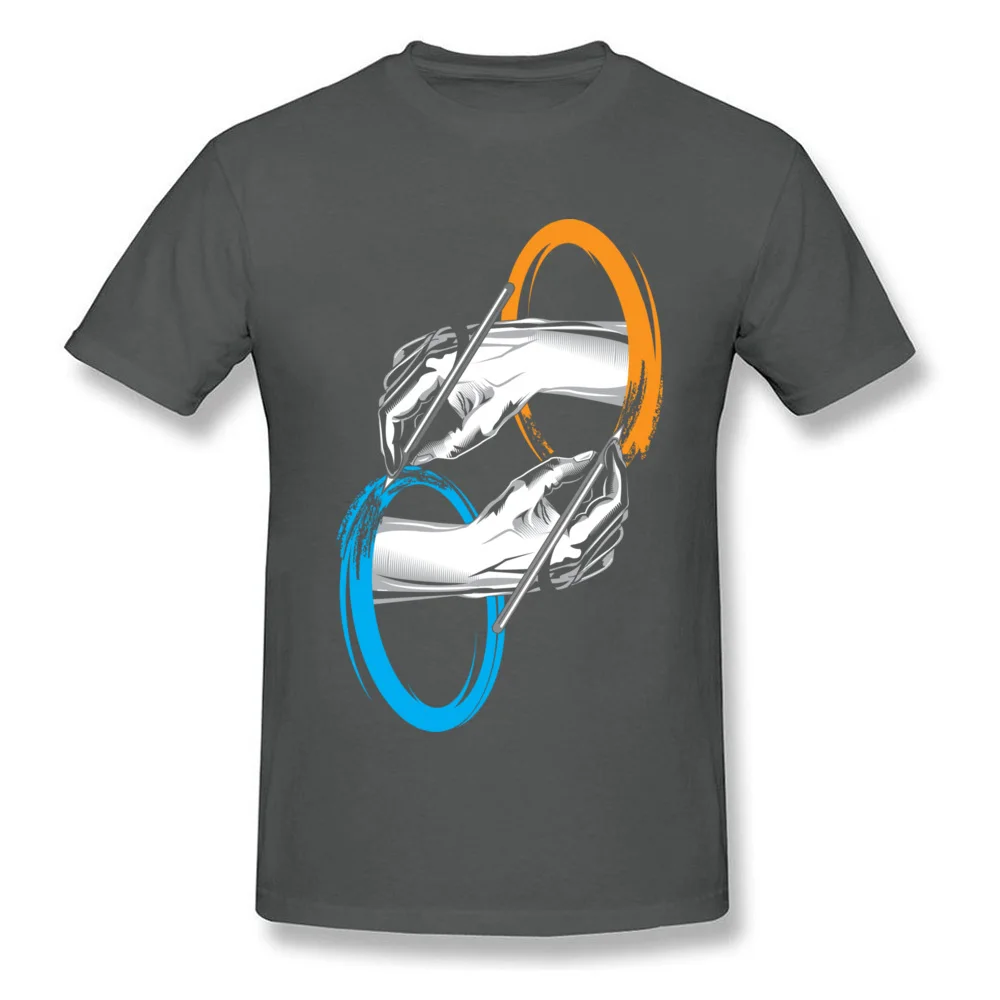 Normal T Shirt Discount O-Neck Drawing Portals All Cotton Men Tops T Shirt Hip hop Short Sleeve Tee-Shirt Top Quality Drawing Portals carbon