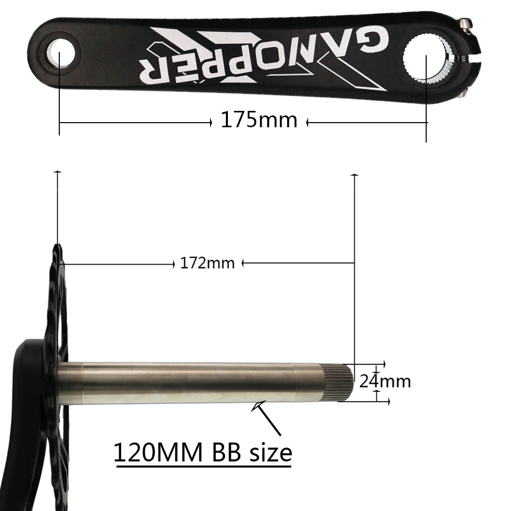 Fat bike 175 кривошипный набор 100 мм 120 мм BB 1x система коленчатых колес 30T 32T 34T 36T узкая широкая цепь для GXP SRAM chainset