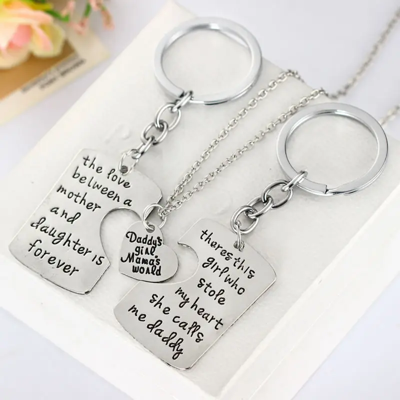3 шт. брелок для папы дочки семейного Дня матери отца|mom necklace|pendant necklacemothers day |