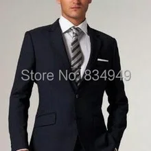 Полуночный Синий Смокинг на заказ костюм жениха, на заказ темно-синие свадебные костюмы для мужчин, 2 кнопки тупым отворотом мужской свадебный костюм