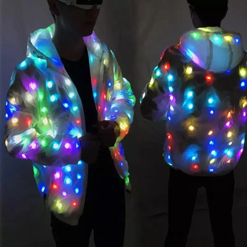 Halloween Waterproof Colorful Led Luminous Costume Clothes For Dancing