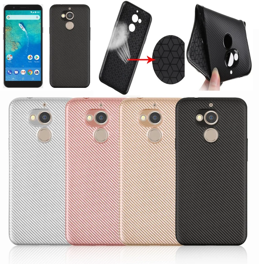 

For General Mobile GM 8 Carbon Fiber Soft Back Case For General Mobile GM 8 GM8 Case For General Mobile GM 4 Back Cover Case