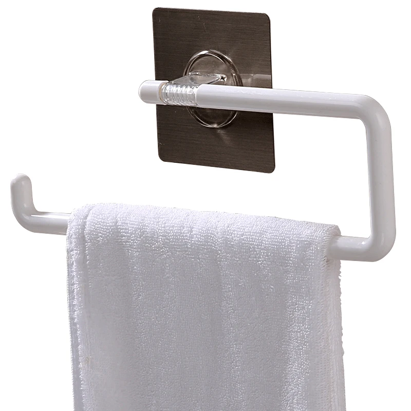 Wall Mounted Type Towel Rack Plastic Towel Bar Paper Tissuse Rack No