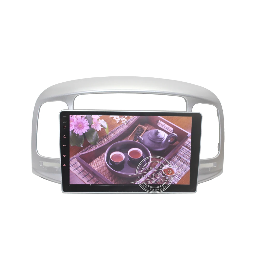 Best Hang xian 9" Quad Core Android 7.0 Car DVD Player For Hyundai Accent 2006-2011 car radio multimedia GPS Navigation BT,wifi,SWC 3
