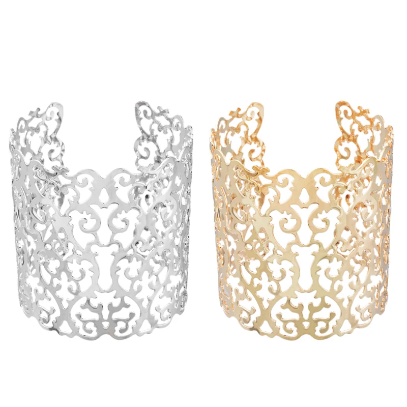 

FUNIQUE Fashion Bracelet Hollow Heart Geometric Silm Cuff Bangles Wide Bracelet For Women Bangles & Bracelets Jewelry For Party