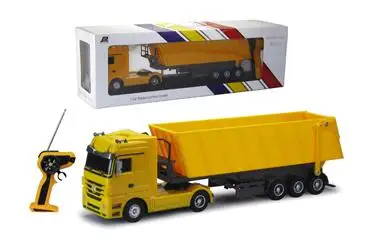 Детская Съемная машинка с дистанционным управлением, большой размер, 1:32 RC 6CH Радио Rc модель грузовика-контейнеровоза для мальчиков и девочек, Электрический радиоуправляемый трейлер, игрушка - Цвет: STYLE 2