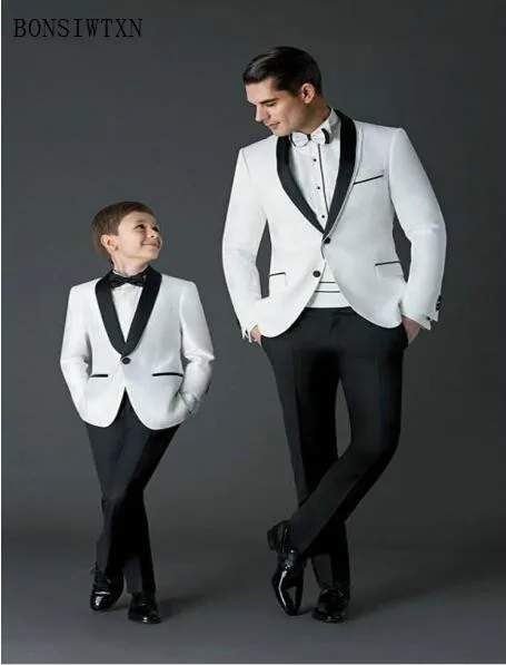 

BONSIWTXN Single Breasted Baby boys suits wedding costume blazer jacket suit wedding Flower Boys Formal Tuxedos School Uniform