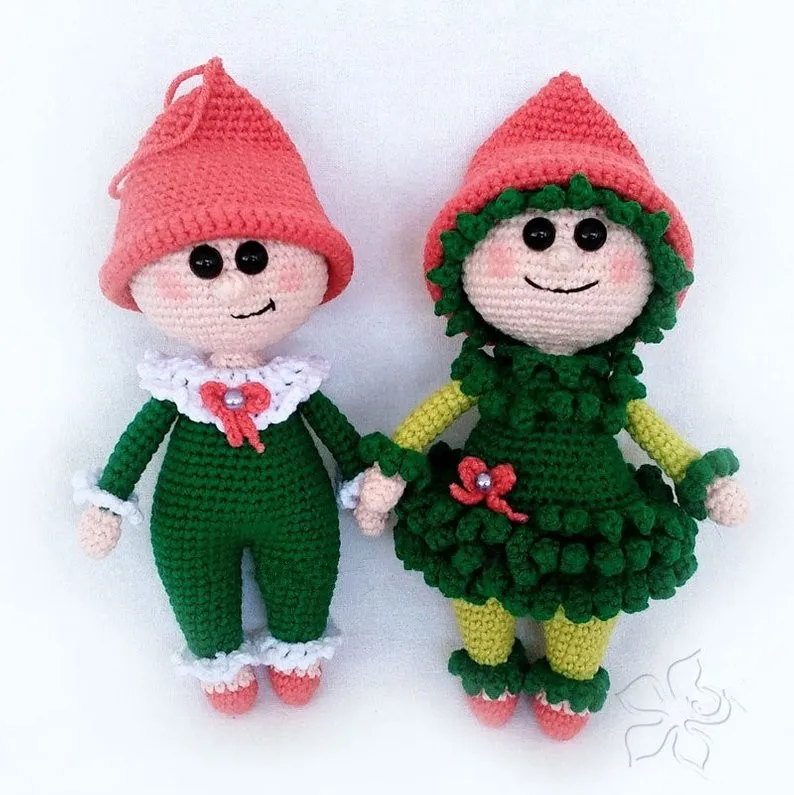 Вязаные игрушки амигуруми ручной работы Рождественская Кукла-погремушка для девочек номер модели ES0123
