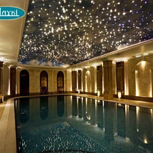 Maykit фантазии волоконно-оптические освещение растут с РФ дистанционного Управление 12 В DC 16 Вт источник света для бассейна звезда потолков