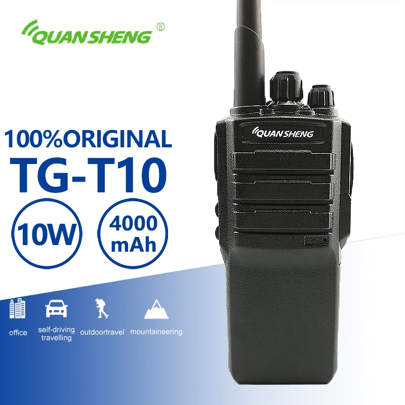 

Quansheng TG-T10 Woki Toki 10w Radios Portatiles Uhf Vhf Walkie Talkie 4000mAh Battery Mobile Ham Radio CB Hf Transceiver Telsiz