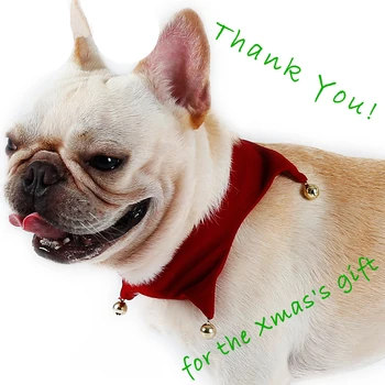 

Pet Christmas Decoration Dog Triangular Bandage Collar Holiday Gift for Pets Christmas Costume Dog Cat Puppy Bells Scarf Bandana
