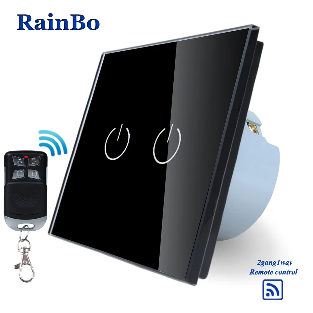 RainBo Кристалл стекло панель Переключатель ЕС дистанционное управление настенный