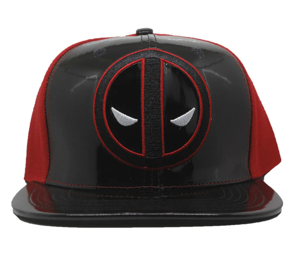 Marvel superhéroe deadpool Hiphop Gorra de béisbol sombrero Casual de moda creativa negro lona roja ajustable Gorra de Baseball 2019