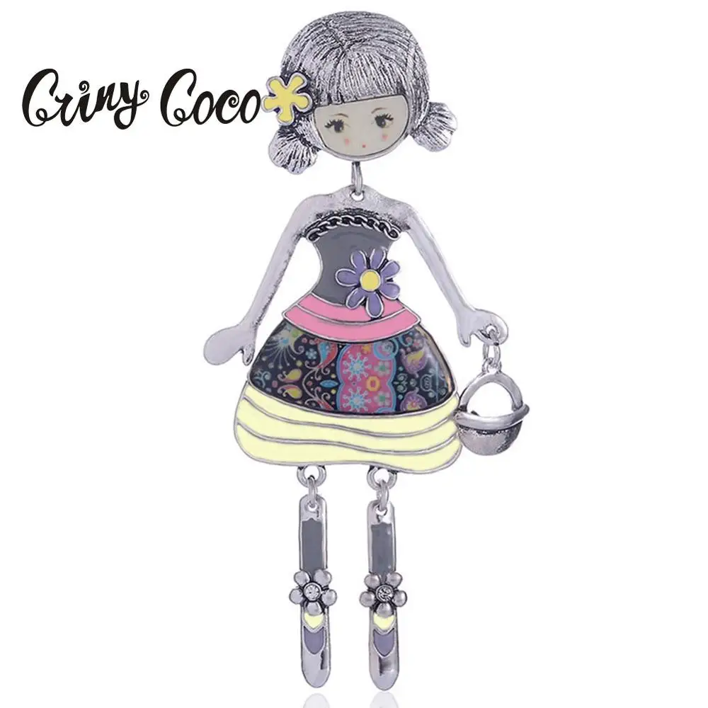 Cring Coco 2019 Новая красивая эмалированная булавка для девочки каваи кукла Металл
