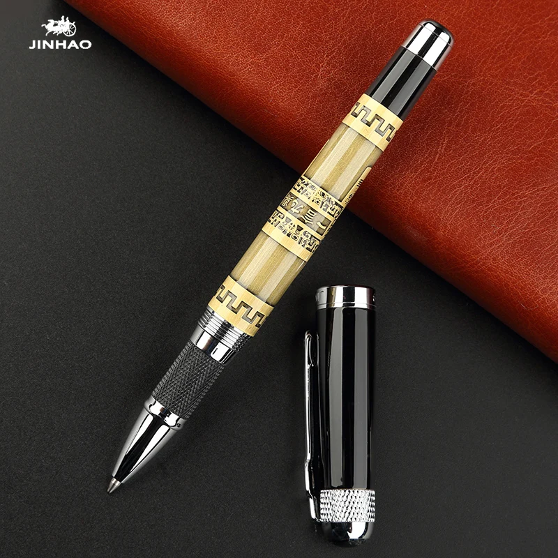 1pc Good Writing Jinhao Retro Rollerball Pen 0.7mm Black Ink Refill Business Office Gift Executive Sign Pens School Supplies