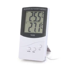 1PCS White Digital LCD Indoor/ Outdoor Thermometer Hygrometer Temperature Humidity Meter with Memory Function