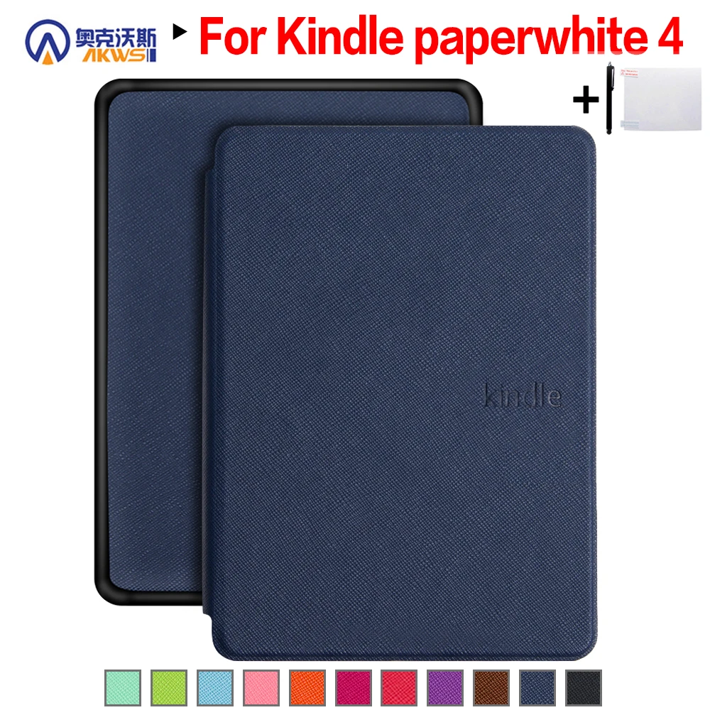 

Slim Fashion Cover for Amazon Kindle Paperwhite 4 6'' E-reader PU Case for Paperwhite waterproof 10th 2018 E-book PQ94WIF