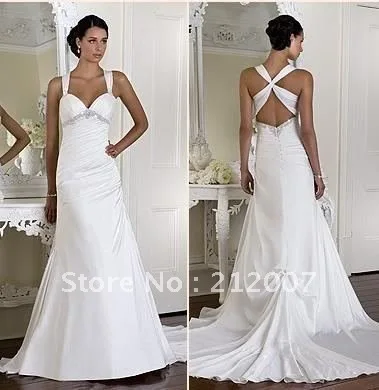 Y Cross Back White Beach Slim Wedding Bride Dress Gown Prom Y Cross Back White Beach Slim Wedding Bride Dress Gown Prom Custom Size In Dresses From Weddings Events On Aliexpress Alibaba Group