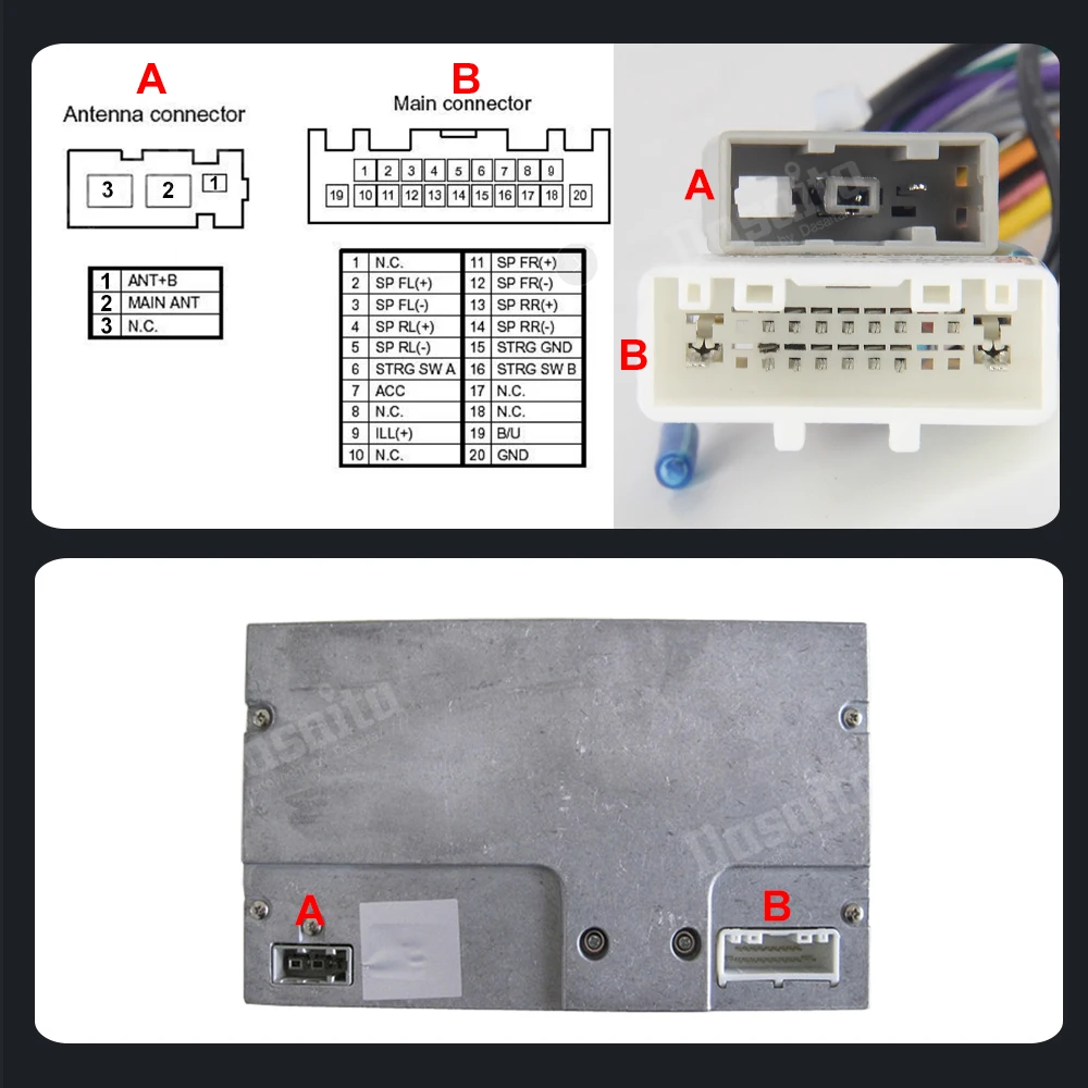 Dasaita DYX003 Car Stereo Wire Harness Connector with Radio Antenna