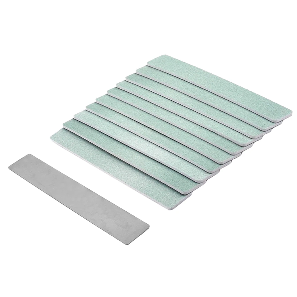 10Pcs Salon Quality Nail Files Set - For Smooth & Shiny Nails - For Professional Manicure Pedicure Use or Home Nail Art DIY