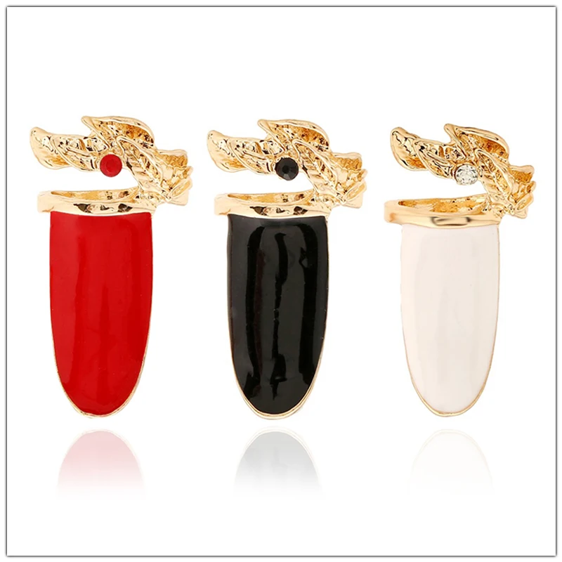 SHEEGIOR корейские золотые длинные кольца для мужчин и женщин аксессуары любовь красный белый черный Гвоздь Стразы Кольца в форме листа ювелирные изделия подарок