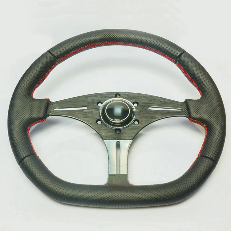 

New Universal Fits Racing Sport 13135/350mm Suede Deep Dish Alloy Steering Wheel