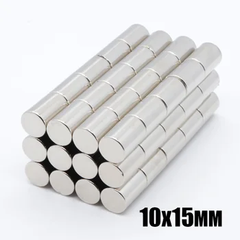 

20pcs 10x15 mm neodymium magnet 10mm*15mm neodymium magnets 10*15mm NdFeB permanent round strong rare earth magnets