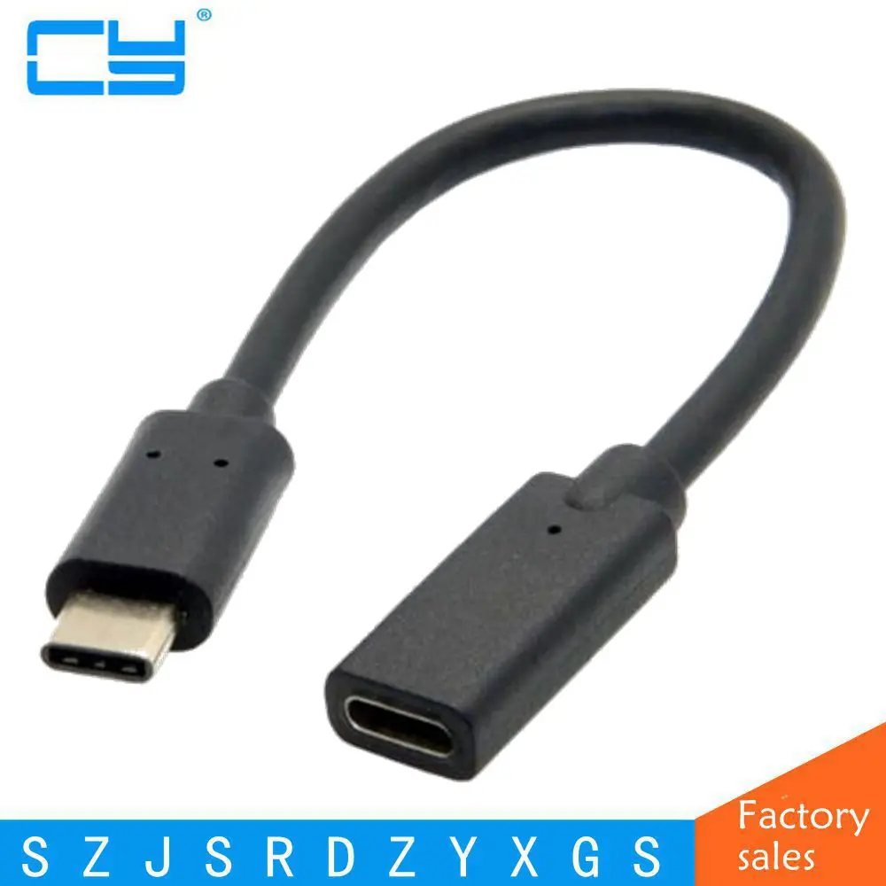 

0.2m/0.6m/1m USB3.1 Type C Male to Female Port Cable USB-C Data Charge Sync Extension for NEW Macbook Chromebook Phone