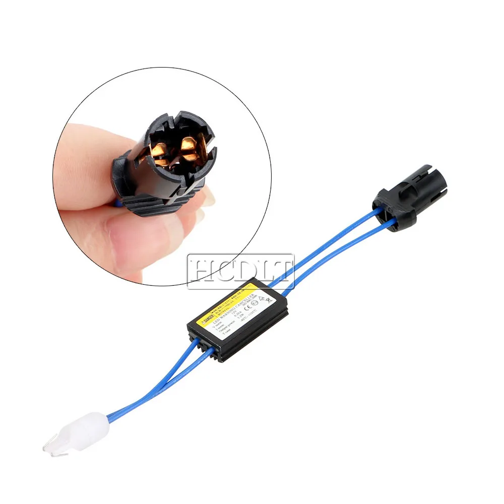 HCDLT Wholesale T10 LED Warning Canceller Decoder Car LED Turn Signal Lights T10 Hard Soft 194 W5W 168 Error Free Load Resistor (2)