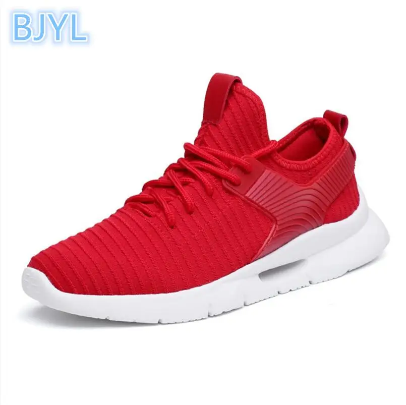 

BJYL Small white shoes male autumn flying woven mesh shoes junior high school students breathable white youth trend shoes male