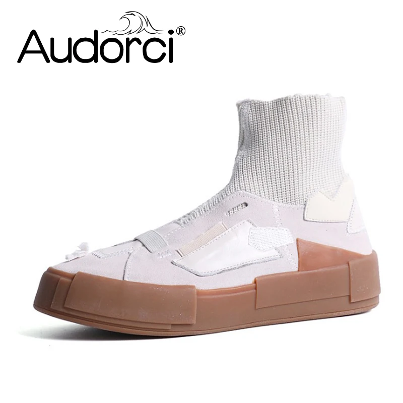 Audorci 2018 Осенняя женская повседневная обувь модная уличная сетчатая на лодыжке